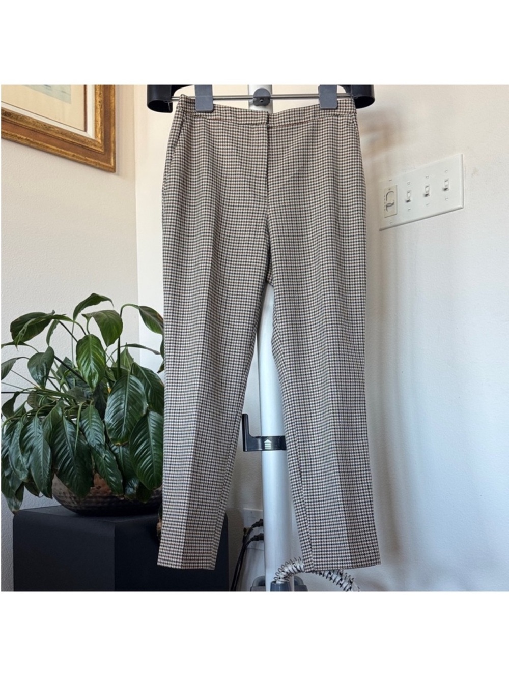 H&M Houndstooth Pants Sz 6/S Brown Gray